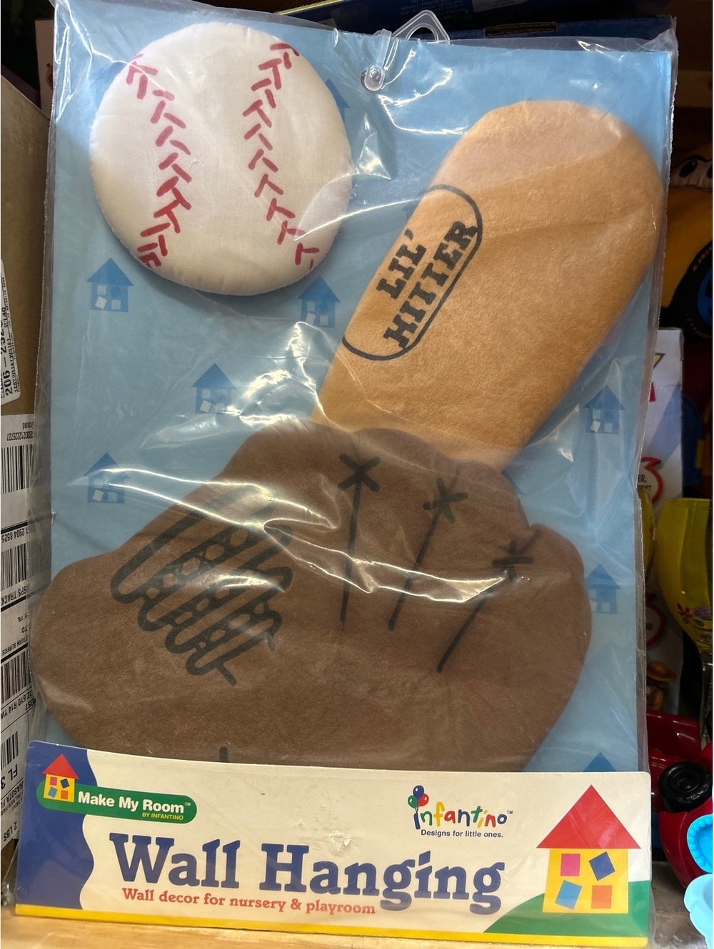 Infantino Make My Room Soft Sewn Wall Hanging Baseball Theme